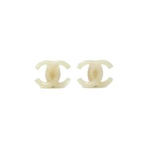 CHANEL White Earrings